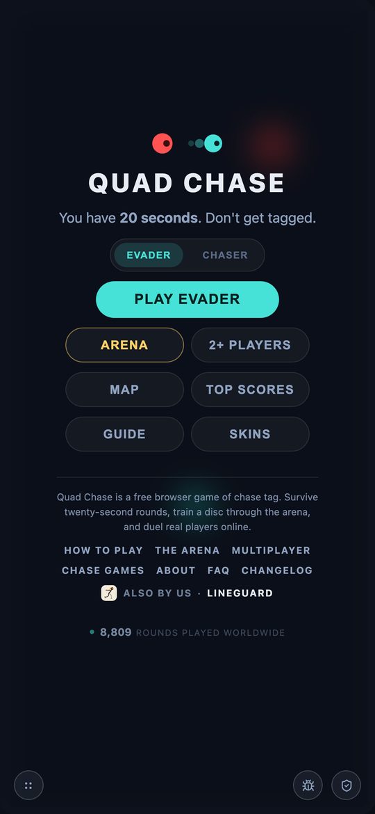 The Quad Chase main menu